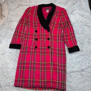 Vintage John Roberts Jacket Womens 6 Red Trench Coat‎ Soft Preppy Lightweight